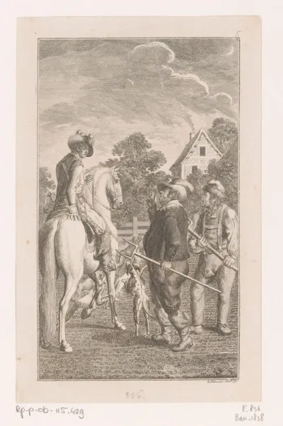 Frederik V in conflict met twee boeren