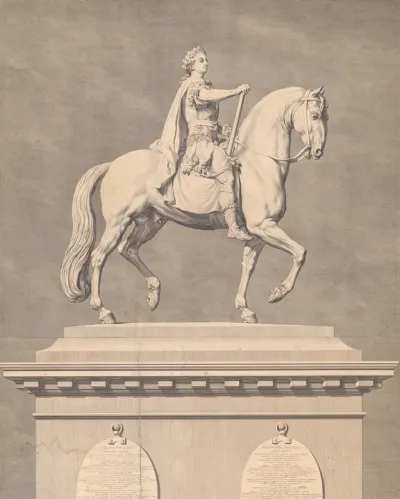 Frederik V's rytterstatue på Amalienborg Plads
