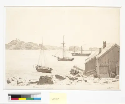 Frederiksværn havn ved Larviksfjorden, Norge