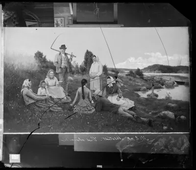 Fredrik Ahlstedt: "Lepotauko elonkorjuussa" vuodelta 1884