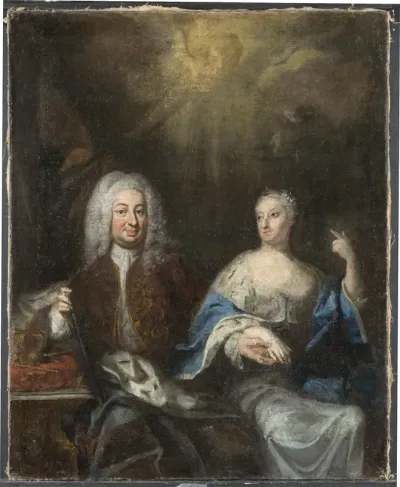 Fredrik I, 1676 - 1751, och Ulrika Eleonora d.y., 1688 - 1741. Konung och Drottning av Sverige