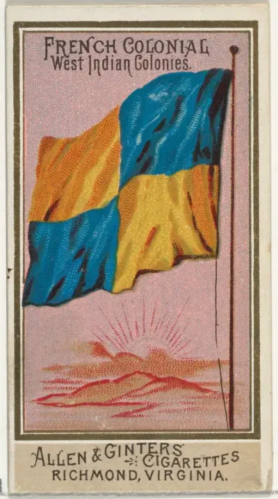 French Colonial West Indian Colonies, from Flags of All Nations, Series 2 (N10) for Allen & Ginter Cigarettes Brands