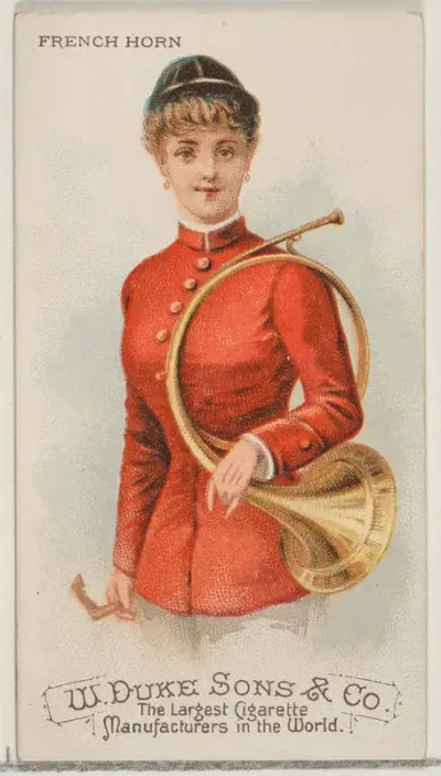 French Horn, from the Musical Instruments series (N82) for Duke brand cigarettes