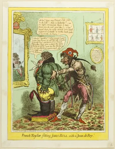 French-Tailor, Fitting John Bull with a "Jean de Bry"
