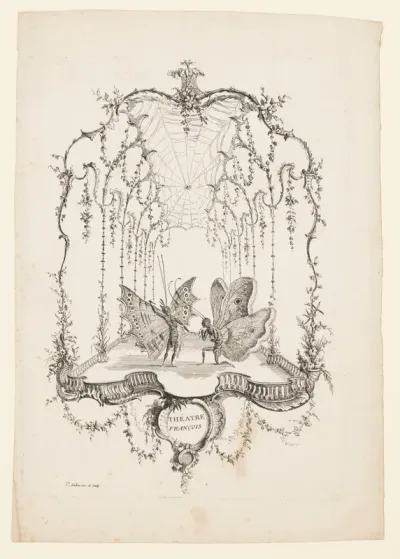 French Theatre (Théatre Français), from Essai de Papilloneries Humaines par Saint Aubin