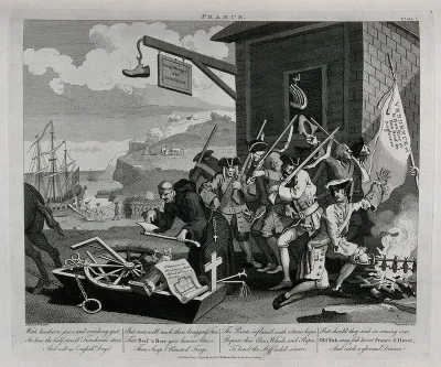 French troops loading a ship for the invasion of England