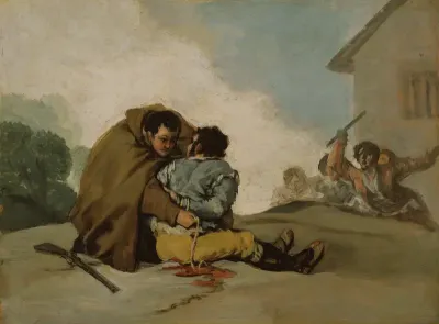 Friar Pedro Binds El Maragato with a Rope