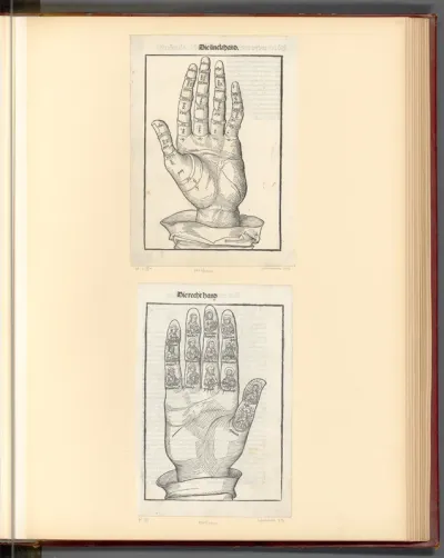 Fridolin, Stephan: Schatzbehalter, linke Hand; rechte Hand (Buchillustration)