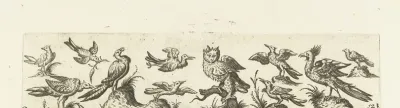 Fries met elf vogels, in het midden staat een uil