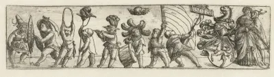 Fries met putti en wapenschild
