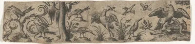 Fries met tien vogels en een insect