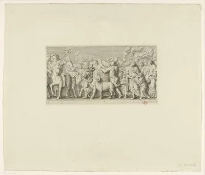 Fries met triomftocht van Quintus Fabius Maximus op schouw in Burgemeesterskamer van het Stadhuis op de Dam (derde deel)