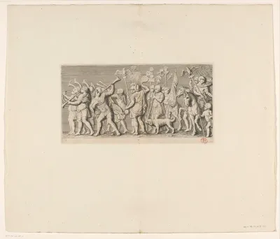 Fries met triomftocht van Quintus Fabius Maximus op schouw in Burgemeesterskamer van het Stadhuis op de Dam (tweede deel)