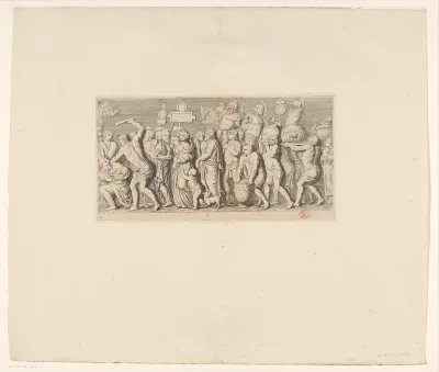 Fries met triomftocht van Quintus Fabius Maximus op schouw in Burgemeesterskamer van het Stadhuis op de Dam (vierde deel)