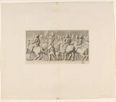 Fries met triomftocht van Quintus Fabius Maximus op schouw in Burgemeesterskamer van het Stadhuis op de Dam (zevende deel)
