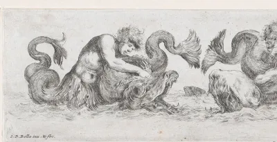 Fries met tritons en dolfijnen