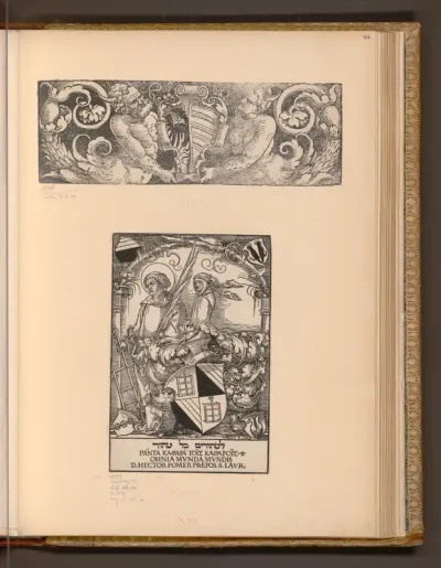Fries mit Wappen; Das Wappen der Familie Pömer