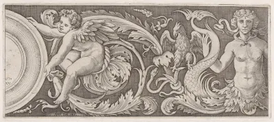 Frieze with Eros and a Siren