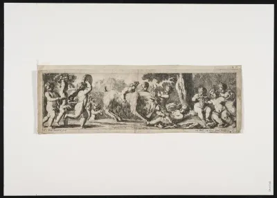 Frieze with playing and dancing putti
