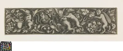 Frieze with rabbits