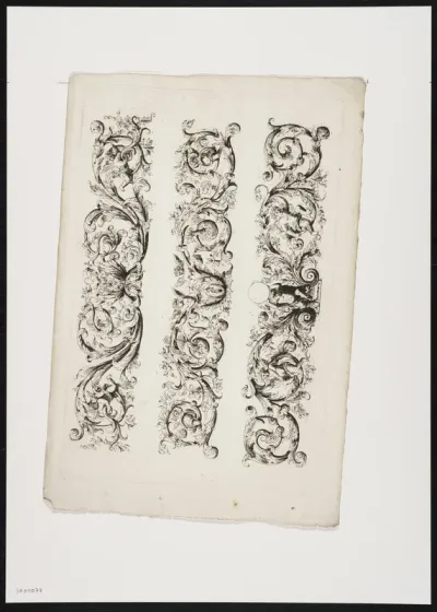 Friezes with foliate scrolls and putti.