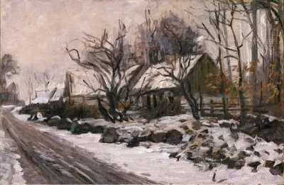 From Sct. Jørgensbjerg near Roskilde. Grey Winter’s Day.