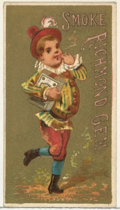 From the Girls and Children series (N65) promoting Richmond Gem Cigarettes for Allen & Ginter brand tobacco products