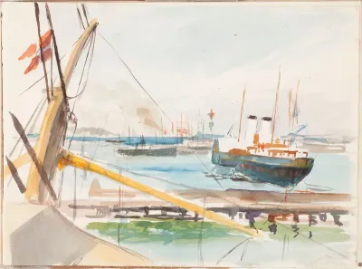 From the Port of Copenhagen, sketch