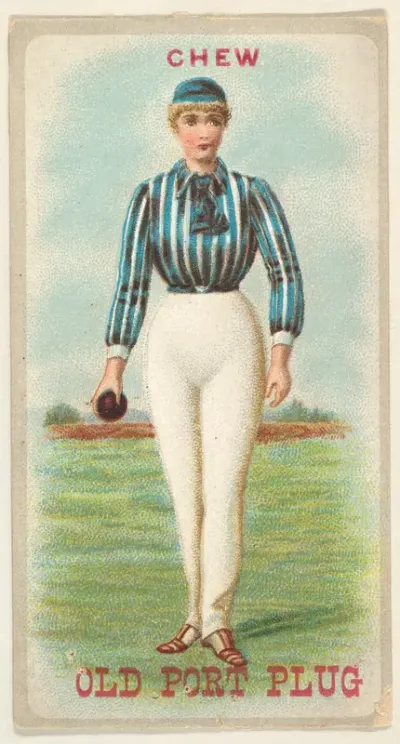 From the Sports Girls series (N463) for Old Port Plug Tobacco