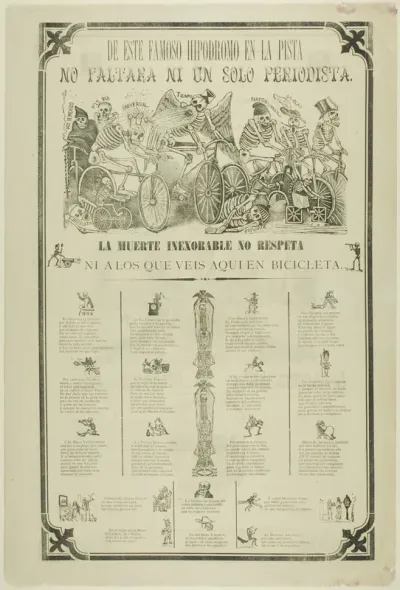 From the Track of This Famous Hippodrome, Not a Single Journalist Will Be Missing. Inexorable Death Has No Respect, Not Even for Those You See Here Riding Bicycles.