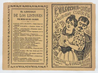 Front and back covers printed on the same sheet for a collection of love letters (number 11)