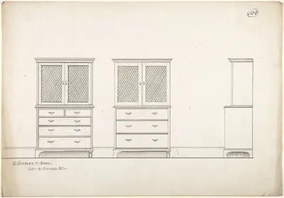 Front and Side Views of Breakfronts