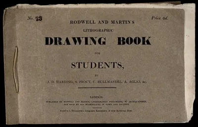 Front cover of a drawing book for students by J