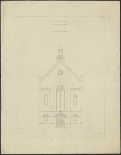 Front elevation of a Walloon church [in Arnhem ?]