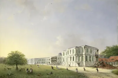 Front View of Buitenzorg Palace after the Earthquake of 10 October 1834