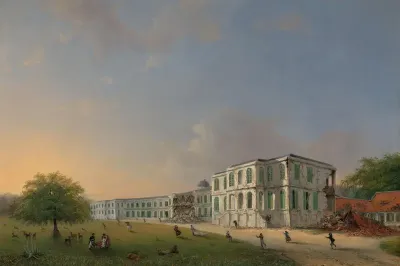 Front View of Buitenzorg Palace during the Earthquake of 10 October 1834
