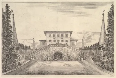 Front view of the villa, from "Views of the villa at Pratolino" (Vues de la villa de Pratolino)