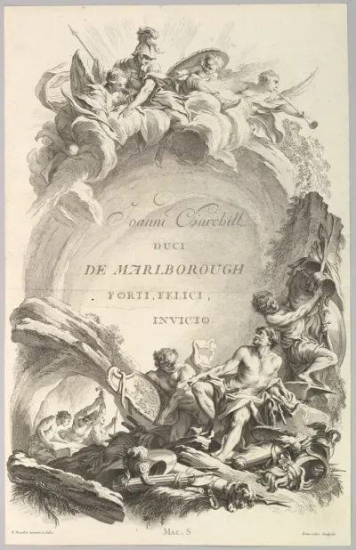 Frontispice pour le "Tombeau de John Churchill, duc de Marlborough" (Frontispiece for the "Tomb of John Churchill, Duke of Marlborough"), from Tombeaux des Princes, des Grands Capitaines et autres Hommes illustres (Tombs of Princes, Great Captains, a