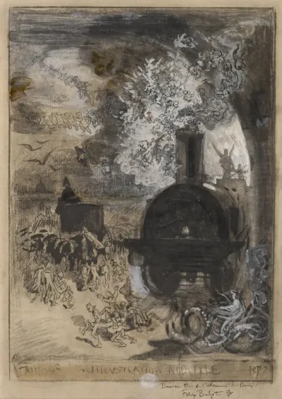 Frontispiece for L'Illustration Nouvelle: The Burial of the Burin