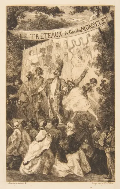 Frontispiece for "Les Tréteaux de Monselet"