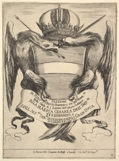 Frontispiece for "The funeral of Emperor Ferdinand II" (Esequie dell'imperadore Ferdinando II)