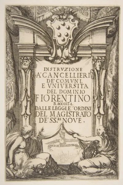 Frontispiece for the Instruzione a' Cancellieri