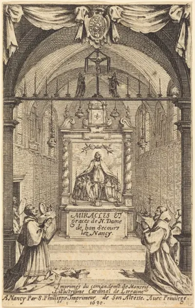 Frontispiece for the Miracles and Graces of Our Lady of "Bon-Secours-les-Nancy"