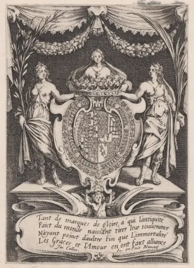 Frontispiece, from Le Combat a la Barrière in the Palace at Nancy by Henri Humbert, printed by Sebastien Phillipe