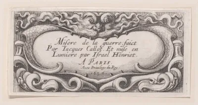 Frontispiece, from "Les Petites Misères de la Guerre" (The Little Miseries of War)