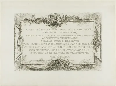 Frontispiece, from Roman Antiquities, Part I