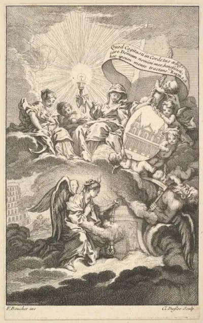 Frontispiece, from The Building of St. Sulpice by Alexis Piron