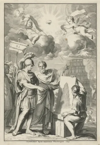 Frontispiece from Turris Babel, sive Archontologia