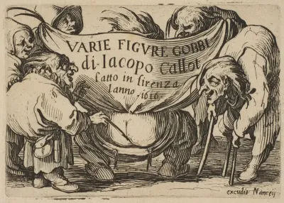 Frontispiece, from "Varie Figure Gobbi, suite appelée aussi Les Bossus, Les Pygmées, Les Nains Grotesques" (Various Hunchbacked Figures, The Hunchbacks, The Pygmes, The Grotesque Dwarfs)
