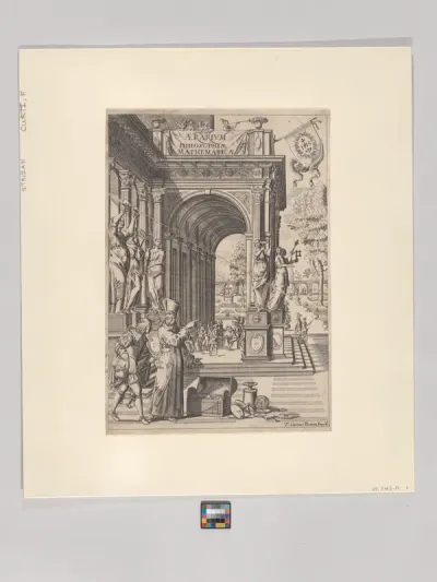 Frontispiece of "Aerarium Philosophiae Mathematicae" by Mario Bettini